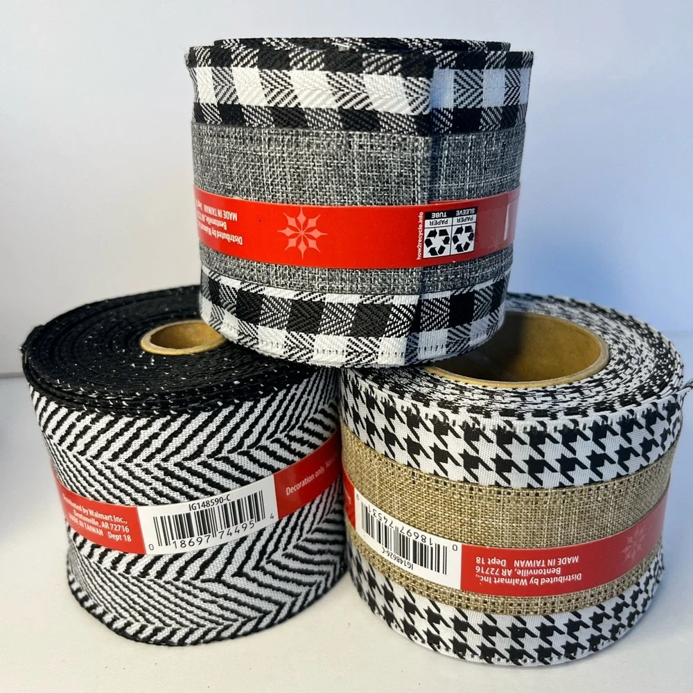 Holiday Christmas Crafter’s Ribbon 25ft Lot Of 6 Contemporary Patterns Target‎